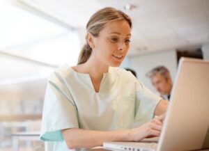 Nurse Going Through Schedule