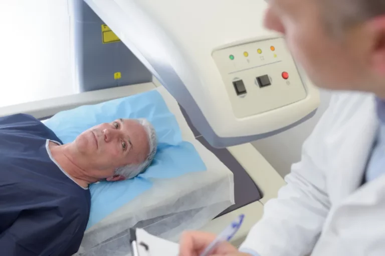 A man in an MRI